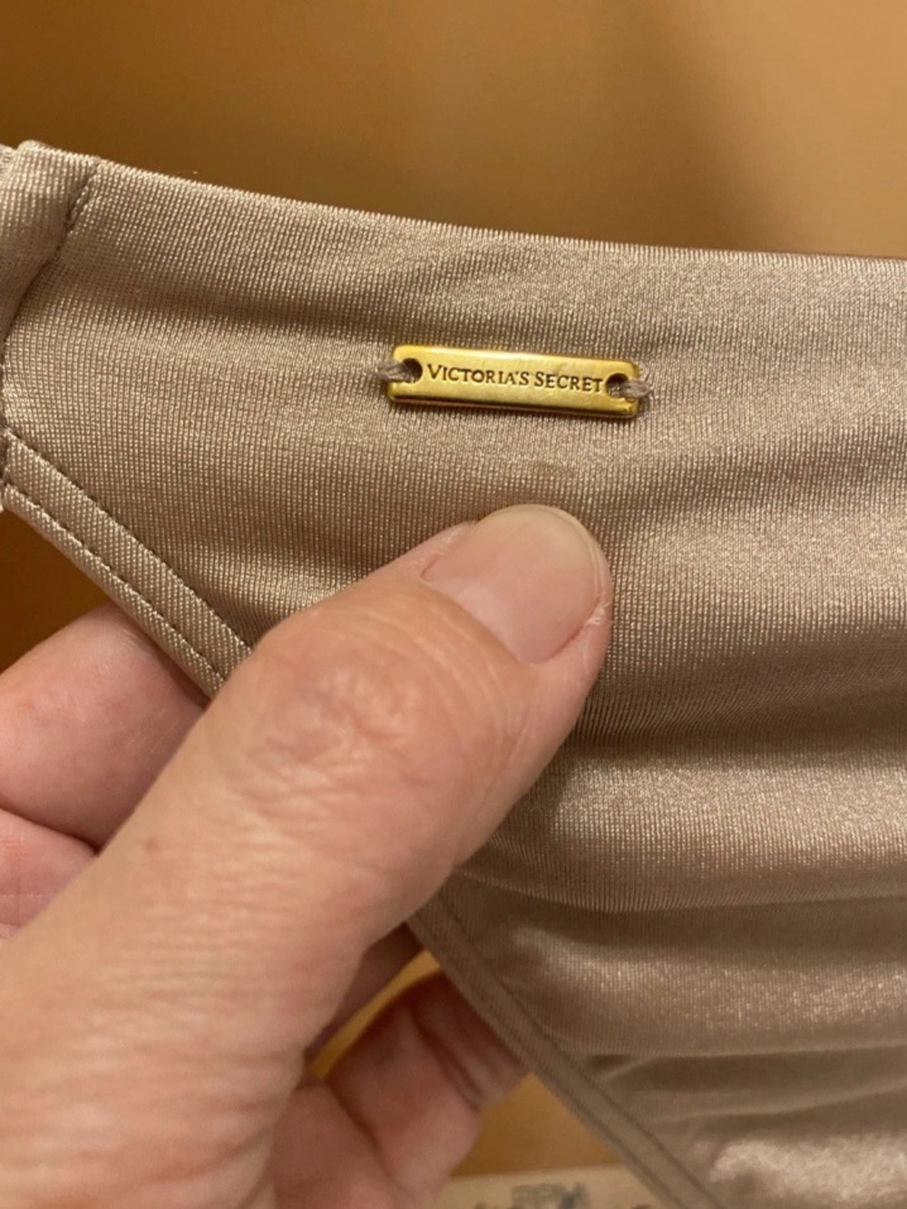 Victoria's Secret Metallic Champagne Bandeau Bikini Set - Picture 9 of 16